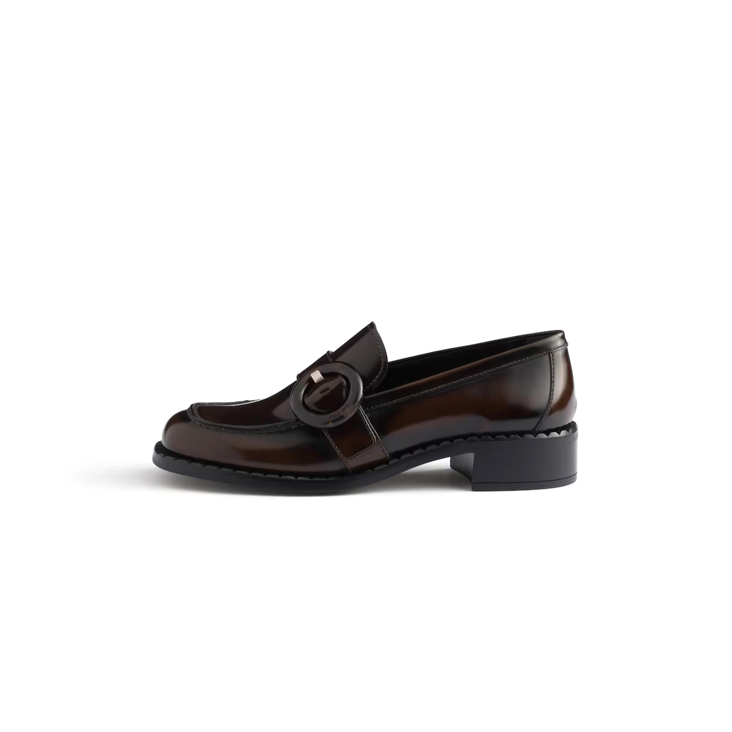 PRADA BRUSHED LEATHER LOAFERS 1D979N